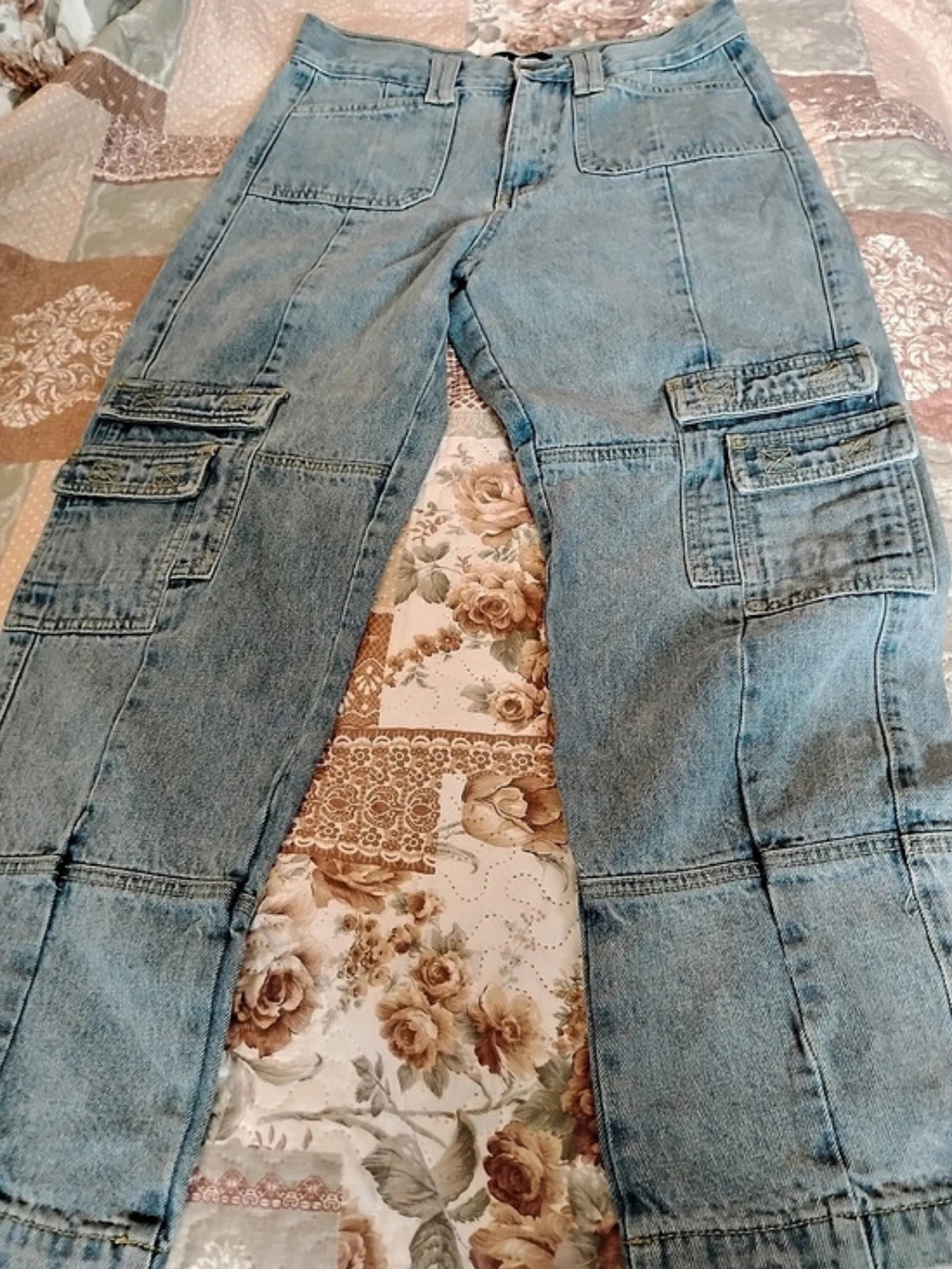 Lioness Men's Cargo Jeans in Blue